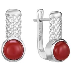 Balex Серьги 2410931782 из серебра 925 пробы с сердоликом природным