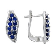 Balex Серьги 2410931061 из серебра 925 пробы с сапфиром синтетическим