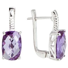 Balex Серьги 2410931693 из серебра 925 пробы с александритом синтетическим