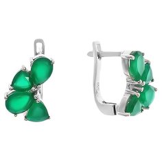 Balex Серьги 2410931317 из серебра 925 пробы с хризопразом природным