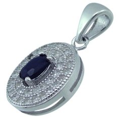 Balex Подвеска 3405937492 из серебра 925 пробы с сапфиром корундом природным и фианитом