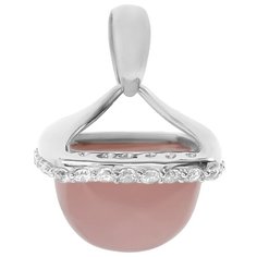 Balex Подвеска 3430930069 из серебра 925 пробы с розовым кварцем природным и фианитом