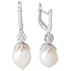 Balex Серьги 2432930171 из серебра 925 пробы с жемчугом культивированным и фианитом