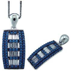 Balex Подвеска 3405937426 из серебра 925 пробы с бирюзой реконструированной и фианитом