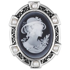 Balex Брошь 6448930043 из серебра 925 пробы с агатом природным и жемчугом культивированным