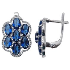 Balex Серьги 2410931520 из серебра 925 пробы с сапфиром синтетическим