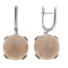 Balex Серьги 2432930207 из серебра 925 пробы с кораллом