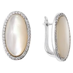 Balex Серьги 2448930023 из серебра 925 пробы с перламутром и фианитом