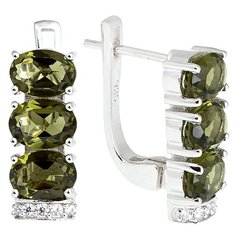 Balex Серьги 2410931713 из серебра 925 пробы с шпинелью синтетической и фианитом