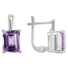 Balex Серьги 2410931415 из серебра 925 пробы с аметистом природным