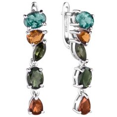 Balex Серьги 2405937790 из серебра 925 пробы с турмалином