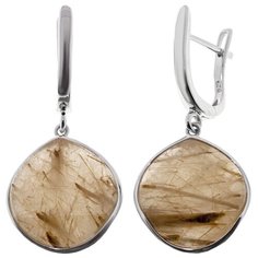 Balex Серьги 2436930203 из серебра 925 пробы с рутиловым кварцем природным