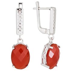 Balex Серьги 2410931682 из серебра 925 пробы с сердоликом природным