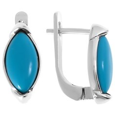 Balex Серьги 2421930221 из серебра 925 пробы с бирюзой реконструированной