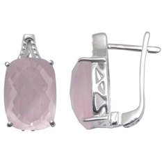 Balex Серьги 2410931667 из серебра 925 пробы с розовым кварцем природным