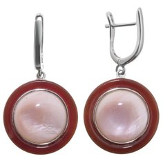 Balex Серьги 2436930211 из серебра 925 пробы с сердоликом природным и перламутром