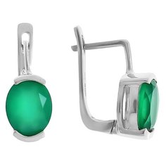 Balex Серьги 2405936928 из серебра 925 пробы с хризопразом природным