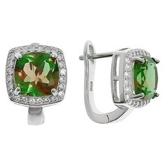 Balex Серьги 2405936695 из серебра 925 пробы с султанитом синтетическим и фианитом