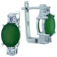 Balex Серьги 2405937532 из серебра 925 пробы с агатом природным и фианитом