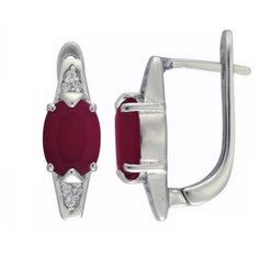 Balex Серьги 2405937105 из серебра 925 пробы с рубином корундом и фианитом