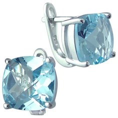 Balex Серьги 2405937632 из серебра 925 пробы с топазом голубым природным
