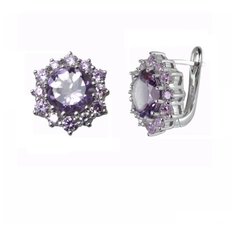 Balex Серьги 2405937183 из серебра 925 пробы с аметистом природным