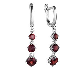 Balex Серьги 2457930036 из серебра 925 пробы с гранатом природным