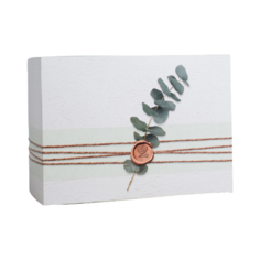 Коробка подарочная Дарите счастье Эко стиль 25 × 18 × 10 см белый