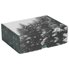 Коробка подарочная Дарите счастье Зимняя сказка 30.7 × 9.5 × 22 см зеленый/белый