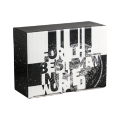 Коробка подарочная Дарите счастье For real man, 26 × 19 × 10 см белый/черный