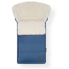 Конверт-мешок Nuovita Alpino Lux Bianco меховой 85 см темно-синий