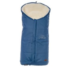 Конверт-мешок Nuovita Siberia Lux Bianco меховой 90 см темно-синий