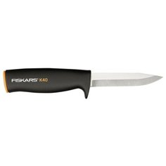 Нож FISKARS 1001622 с чехлом черный/оранжевый