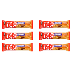 Батончик KitKat Chunky Peanut Butter молочный шоколад с хрустящей вафлей и арахисовой пастой, 42 г (6 шт.)