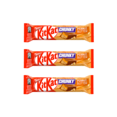 Батончик KitKat Chunky Peanut Butter молочный шоколад с хрустящей вафлей и арахисовой пастой, 42 г (3 шт.)