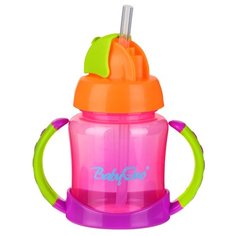Поильник с трубочкой BabyOno 209, 180 мл розовый