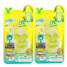 Elizavecca Успокаивающая тканевая маска с экстрактом чайного дерева Tea Tree Deep Power Ringer Mask Pack, 23 мл, 2 шт.