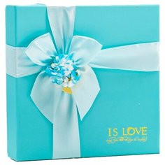 Коробка подарочная Yiwu Youda Import and Export с бантом 20 х 5 х 20 см голубой