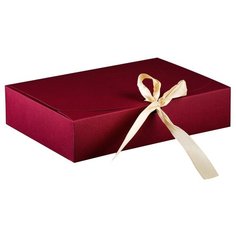 Коробка подарочная Yiwu Zhousima Crafts сборная 21 х 6.5 х 17 см бордовый