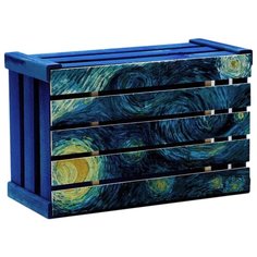 Коробка подарочная Дарите счастье Ван Гог 33 х 15 х 21 см синий