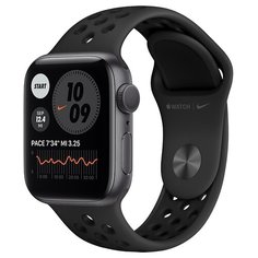 Умные часы c GPS Apple Watch Series 6 GPS 40mm Aluminum Case with Nike Sport Band серый космос/антрацитовый/черный