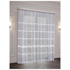 Тюль ТД Текстиль Гизем на ленте 270 см, 1 шт. белый