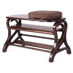 Обувница Мебелик Диана , размер (ШхГ): 74х40 см , цвет: темно-коричневый