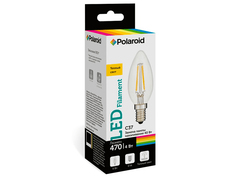 Лампочка Polaroid C37 FIL 4W 220V 3000K E14 470Lm PL-C37F4143