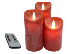 Светодиодная свеча Peha Magic Мерцающие 3шт Red MB-20127