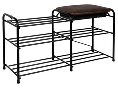 Подставка для обуви ЗМИ 80cm с сиденьем и ящиком Black ПДОсСя339Ч