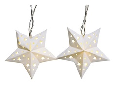 Гирлянда Kaemingk Бумажные звездочки 8 LED-огней 210cm Warm White 480358 / 165421