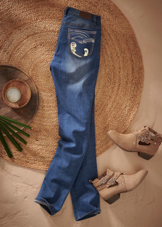 Джинсы стрейч Straight Bonprix