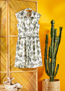 Платье-рубашка изо льна Bonprix