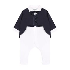 Хлопковый комбинезон с декоративным галстуком-бабочкой Aletta